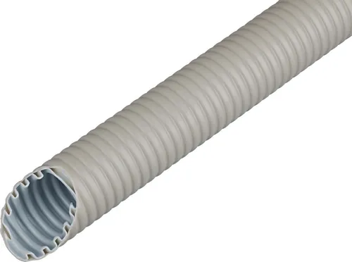 Fränkische FFKuS-EM-F M50, grau, Ø 50mm, 25m Ring - Sonstige Elektroinstallationsartikel mit hochgleitfähiger Innenschicht für müheloses Einziehen von Kabeln über längere Strecken, ideal für Beton- und Hohlwandinstallationen.