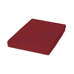 Janine Spannbetttuch Weinrot 150x200 cm - Bettlaken aus hautsympathischem Jersey, besonders dehnbar und bügelfrei, ideal für Boxspringbetten und Allergiker, sorgt für höchsten Schlafkomfort.