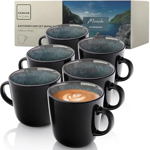 SÄNGER Manila Kaffeebecher Set für 6 Personen in blau von Sänger