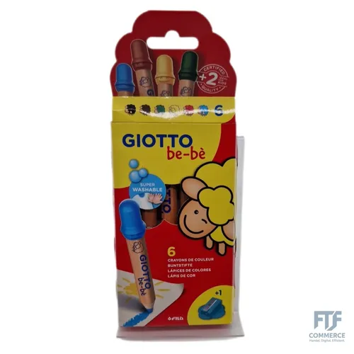 GIOTTO be-bè F469600 Jumbo Farbstifte, 6 Stück (1er Pack)