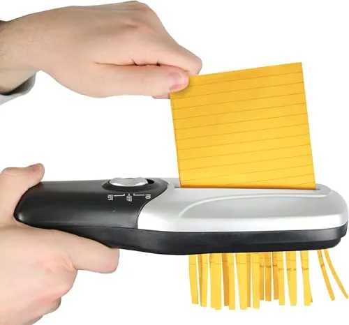 FISHTEC Elektrischer Aktenvernichter – Tragbarer Papierschredder für Unterwegs