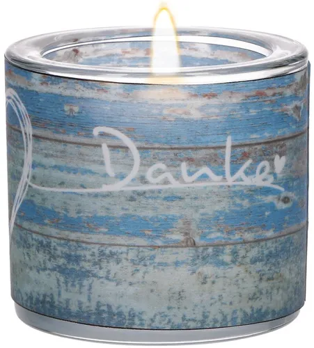 LichtMoment Glaswindlicht - Danke BB636029 Windlicht Teelichthalter