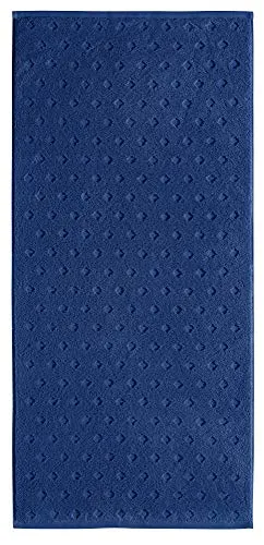 Erwin Müller Walk-Frottier Handtuch Baden Baden dunkelblau Größe 50x100 cm - extra saugstark, schnell trocknend, samtweich, beidseitige Schlaufen
