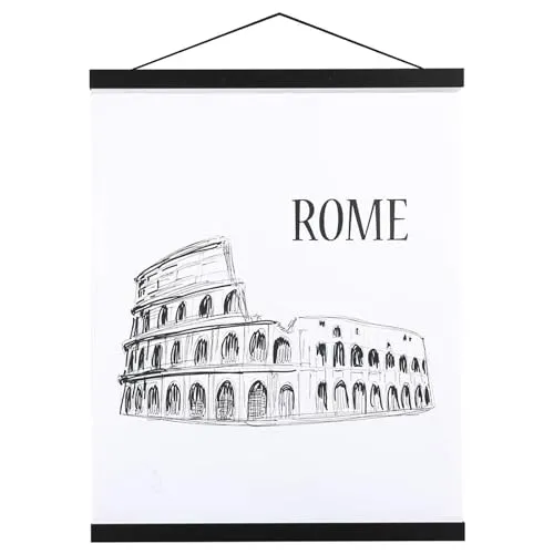 Ywlake Posterleiste Posterschiene Posterleisten, Magnet Magnetische Holz Poster Aufhänger Halter Rahmen Leisten Bild Bilder Bilderrahmen Bilderleiste 50x70 50x100 50x75 (50cm, Schwarz)