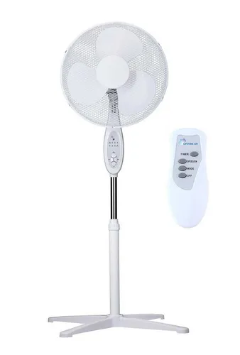 Standventilator mit Fernbedienung und Timer – Höhenverstellbar - Effizienter Standventilator mit 3 Gebläse-Stufen, Schwenk- und Kipp-Funktion. Ideal für heiße Tage, sorgt für angenehme Kühlung und ist bequem per Fernbedienung steuerbar.