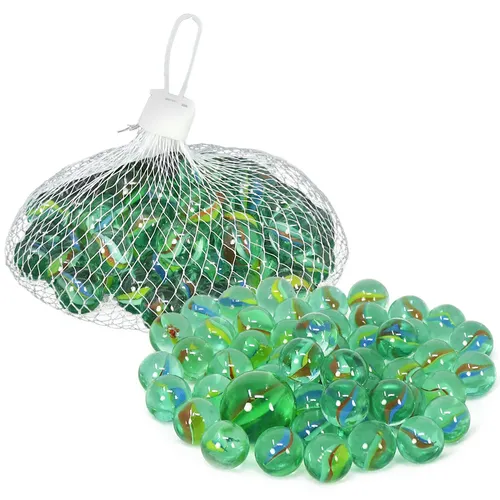 16,35 €/kg 100-teiliges Glasmurmel-Set - Glas-Murmeln zum Spielen und Sammeln