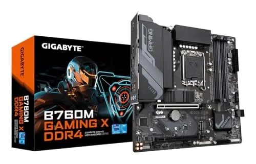 Gigabyte B760M Gaming X DDR4 Motherboard LGA 1700 Micro ATX - leistungsstark für Gaming-Enthusiasten, langlebig und flexibel gestaltbar