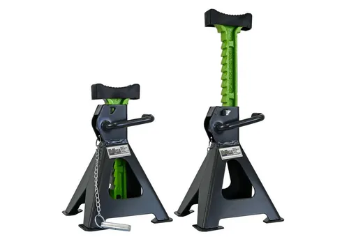 TRUTZHOLM Sägebock Unterstellbock 2 Stück - 2 Tonnen Traglast - Sägeböcke mit 10-fach höhenverstellbar, ideal für Werkstätten und Hobbyschrauber. Maximale Tragkraft von 2 Tonnen pro Stück sorgt für sichere Fahrzeugwartung.