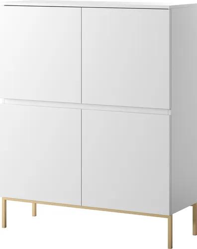 Selsey Kommode Bemmi 100 cm - Kommode & Aufbewahrungsschrank mit 4 Türen und 8 Fächern, hergestellt aus langlebigen laminierten Platten, ideal für stilvolle Ordnung in jedem Raum.