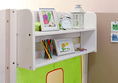 Kinderregal TICAA, weiß – Praktisches Einhängeregal aus Massivholz - Ideal für Hoch- und Etagenbetten, sorgt dieses FSC-zertifizierte Regal für zusätzliche Stellfläche und ist einfach anzubringen. Maße: B:80cm H:44cm T:17cm.