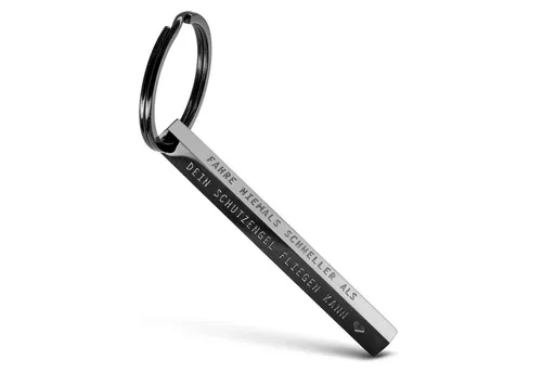 FABACH Schlüsselanhänger Cuboid aus Edelstahl in schwarz von FABACH