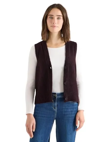 Cecil Damen Bouclé Weste in rot von CECIL