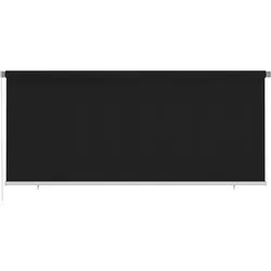 vidaXL Außenrollo 350x140 cm Schwarz - Schützen Sie Ihre Terrasse oder Ihren Balkon mit diesem stilvollen Außenrollo! Aus hochwertigem, hochdichtem Polyethylen gefertigt, bietet es optimalen Sichtschutz und lässt gleichzeitig Luft zirkulieren. Einfache Montage inklusive Zubehör.