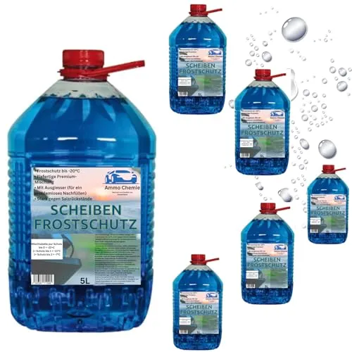 AMMO CHEMIE® Scheibenfrostschutz 4x5 L - Klare Sicht bis -22°C - Eisschutzmittel für klare Sicht und maximalen Schutz gegen Frost bis -22°C. Hält Scheiben sauber und reduziert Ablagerungen – ideal für den Winterstart!