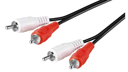 Kabel łączący stereo 2 x cinch - Długość kabla 0.5 m