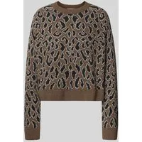 Armedangels Rundhalspullover braun XS (34) - Pullover aus 100% Wolle, ideal für nachhaltige Mode-Liebhaber. Pflegeleicht mit Handwäsche und langlebig im Stil.