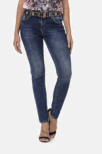 Cipo & Baxx 5-Pocket-Jeans Jeans mit dezenter Waschung und coolen Nieten, WD460