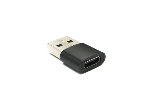 System-S USB 3.1 Adapter Typ C Buchse zu 2.0 Typ A Stecker in Schwarz
