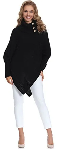 Produktbild Merry Style Damen Poncho M83N4 (Schwarz)