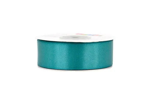 Creativery Satinband, Satinband 25mm x 25m Rolle Petrol