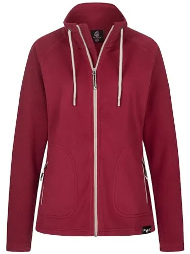 Rock Creek Damen Fleecejacke warm Übergangsjacke Windbreaker Fleece Jacken Outdoorjacke Stehkragen Damenjacke Teddyfleece Sweatjacke Pullover D-496 Weinrot S