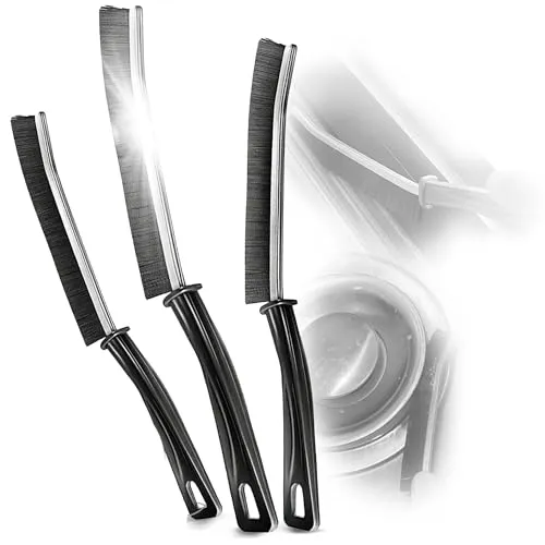 ToolSpace Fugenbürste Bad 3 Stück Badezimmer Upgrade Hartborsten Ecken Reinigungsbürste Eckenreinigungsbürste Fugenclean WC Küche Reinigungsbürste Spaltreinigungsbürste Fugenreinigungsbürste Ganz Haus