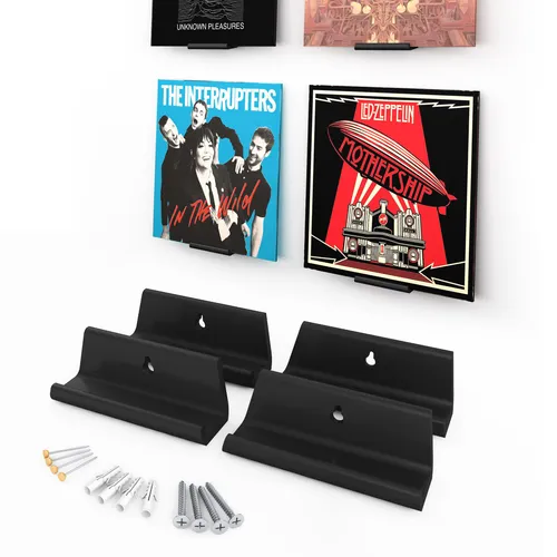 Produktbild LP Wandhalterung (4 Stück) Schallplatten Halterung, Vinyl Halter, Regal, Rahmen