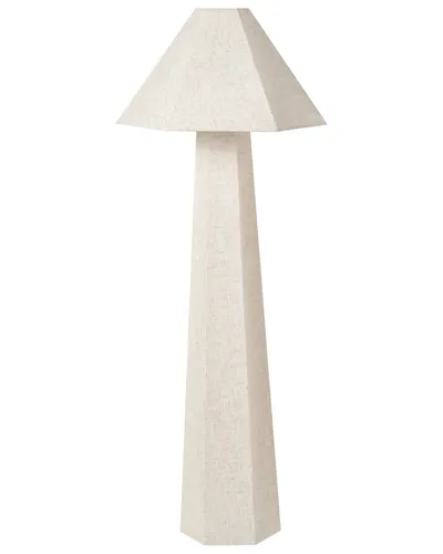 Produktbild BELIANI Stehlampe hellbeige mit Stoffschirm