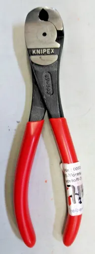 Knipex 67 01 140 - Werkstatt Kraft-Vornschneider 140mm, hohe Schneidleistung bei geringem Kraftaufwand und induktiv gehärtete Schneiden