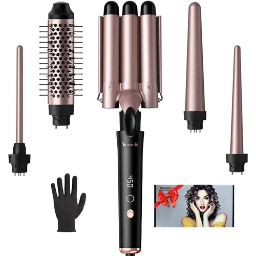 BaBylissPRO 3-in-1 Lockenstab mit PTC-Schnellheizung - Vielseitiger Lockenstab für kreative Frisuren mit auswechselbaren Aufsätzen und schneller Heizzeit. Ideal für verschiedene Lockenstyles und einfach in der Handhabung.