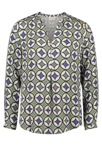 Schlupfbluse CARTOON Damen Casual-Bluse mit Knöpfen - Blusen, lässige Casual-Bluse mit grafischem Design und funkelnden Ziersteinen für einen entspannten Look – perfekt für Alltag, Büro oder Freizeit!