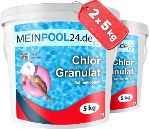 2x5 kg Chlorgranulat schnell löslich Desinfektion Pool Chlor Granulat Chemie