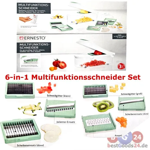 Produktbild 6-in-1 Multifunktions‑Gemüseschneider Obstschneider Julienne Raspeln All in One