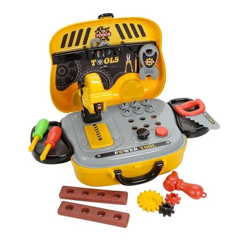 Eddy Toys Spielwerkzeugkoffer Spielzeug Werkzeugkasten, 29 Teile, (Koffer mit Tragegriff und viel Zubehör), Kinder Werkzeugkasten