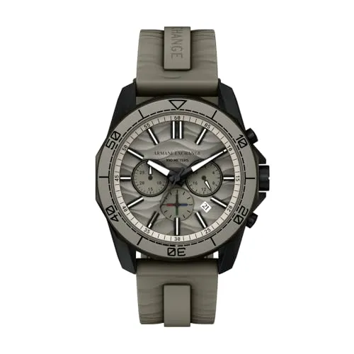 Armani Exchange Herren Uhr AX1971 – 44MM Schwarzer Edelstahl