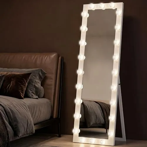 HOMCOM LED Ganzkörperspiegel 150 x 40 cm mit Touch-Schalter