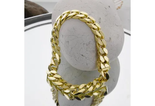 HOPLO Goldarmband Goldkette Panzerkette Länge 21cm