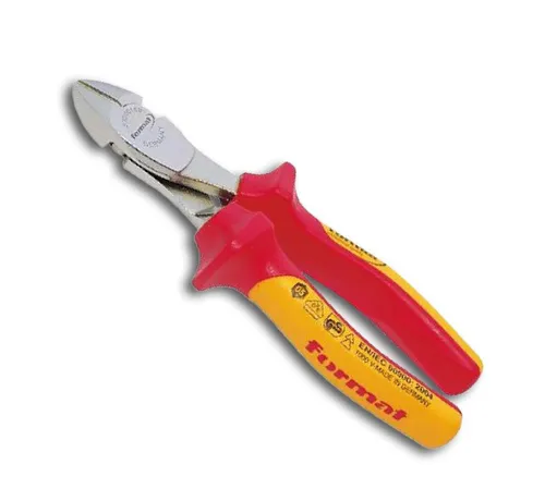 FORMAT Seitenschneider FORMAT Kraft-Seitenschneider verchromt VDE 160mm 2-Komponenten-Griff, 0