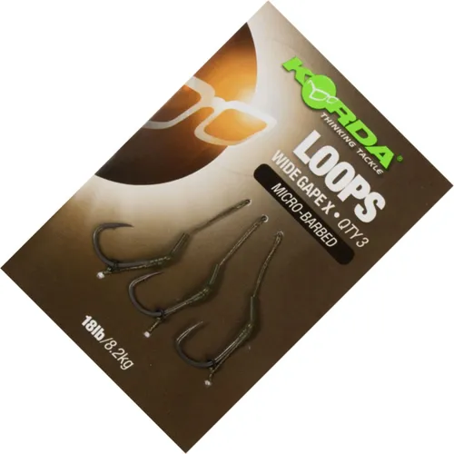 Korda Loop Rigs Df Wide Gape X Size 8