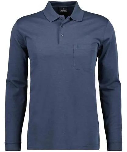 Ragman Herren-Poloshirt Azur - S - Poloshirt für Herren mit praktischer Brusttasche, pflegeleicht und Fair Trade aus Peru. Ideal für lässige Freizeitlooks.