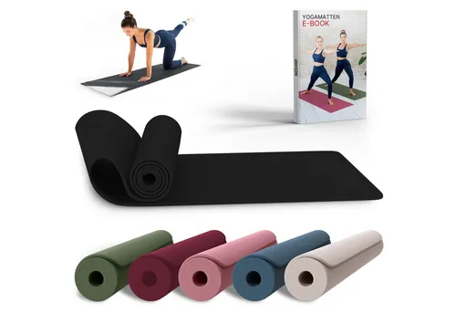 NEOLYMP Yogamatte – Rutschfeste & gelenkschonende Fitnessmatte für Yoga und Workout - Sportmatte 183x61cm aus PVC, ideal für gelenkschonendes Training und intensive Workouts – inklusive E-Book & Video Übungen für optimale Nutzung.