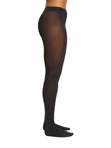 ESPRIT Damen Strumpfhose Cotton W Ti Baumwolle einfarbig 1 Stück, Schwarz Black 3000, 38-40