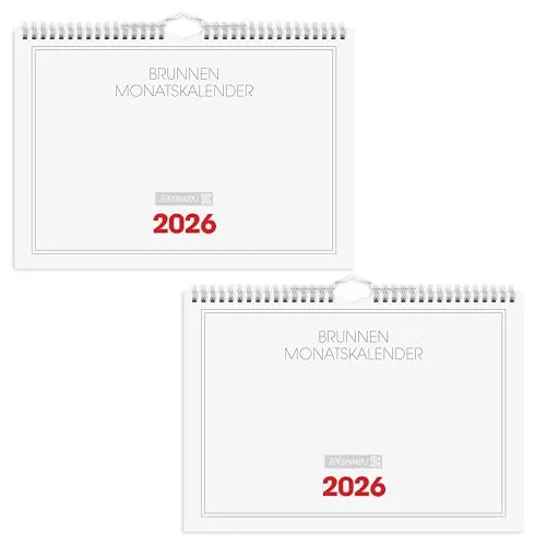 BRUNNEN Monatskalender 2026 | 297×210 mm (2 Stück) von BRUNNEN