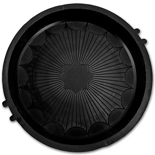 @tec Betonform Schalungsform Gießform Plastikformen für Beton, Terrassenplatte - Trittsteinplatte - Gehwegplatte - Trittplatte - Trittstein Kreis mit Stern ca 24,5cm