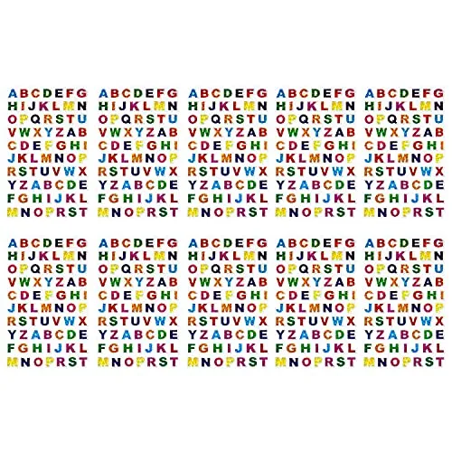 Produktbild Oblique Unique® 700x Buchstaben Sticker Alphabet ABC Aufkleber Bunt Hologramm Effekt 10 Bögen á 70 Stück für Schuleinführung zum Basteln Scrapbooking
