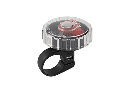 Mounty Fahrradklingel Mounty Jelly Fahrradklingel schwarz rot transparente Drehklingel 21 g