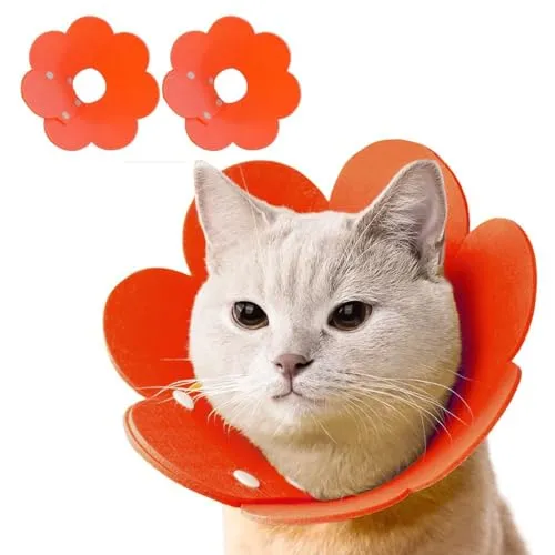 crazy bean 2pcs Kratzfestes Halsband FüR Katzen Und Hunde Nach Der Operation Aufblasbares Schutzhalsband FüR Kleine MittelgroßE Hunde FüR Katzen