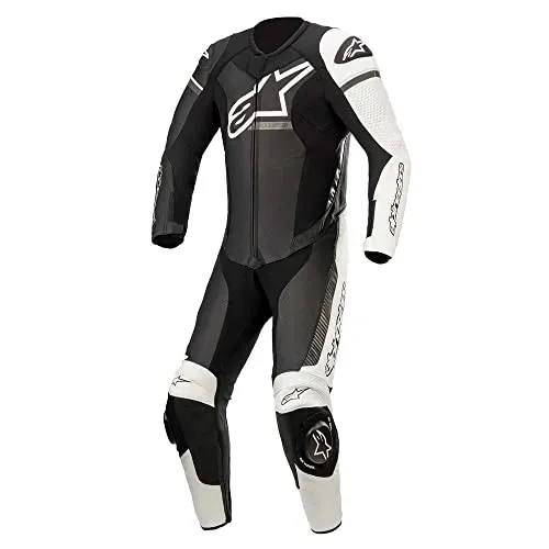 Alpinestars GP Force Phantom 1-Teiler Motorrad Lederkombi, Schwarz/Grau/Weiß, Größe 54