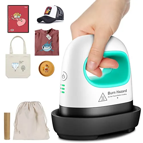 Mefine Mini Transferpresse - Tragbare Heißpresse für DIY-Projekte - Druckpressen: Kompakte und leistungsstarke Mini-Heizpresse mit 3 Heizstufen für kreative Designs auf T-Shirts, Schuhen und mehr. Ideal für unterwegs dank tragbarem Design.