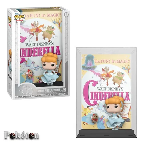 Funko Pop! Movie Poster: Disney - Cinderella - Vinyl-Sammelfigur - Chibi Figuren - Hochwertige Vinyl-Minifigur, ideal für Sammler und als Geschenk für Funko IP Fans, perfekt für Vitrinen und Schreibtische.